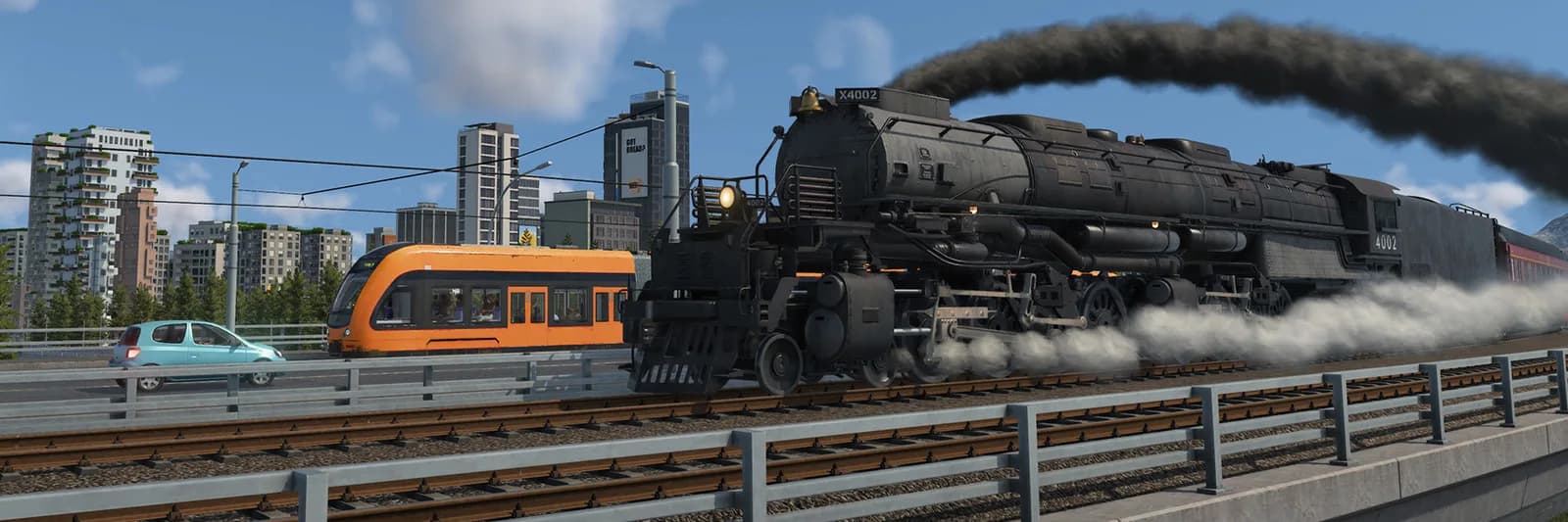 Steam and modern trains in sandbox mode