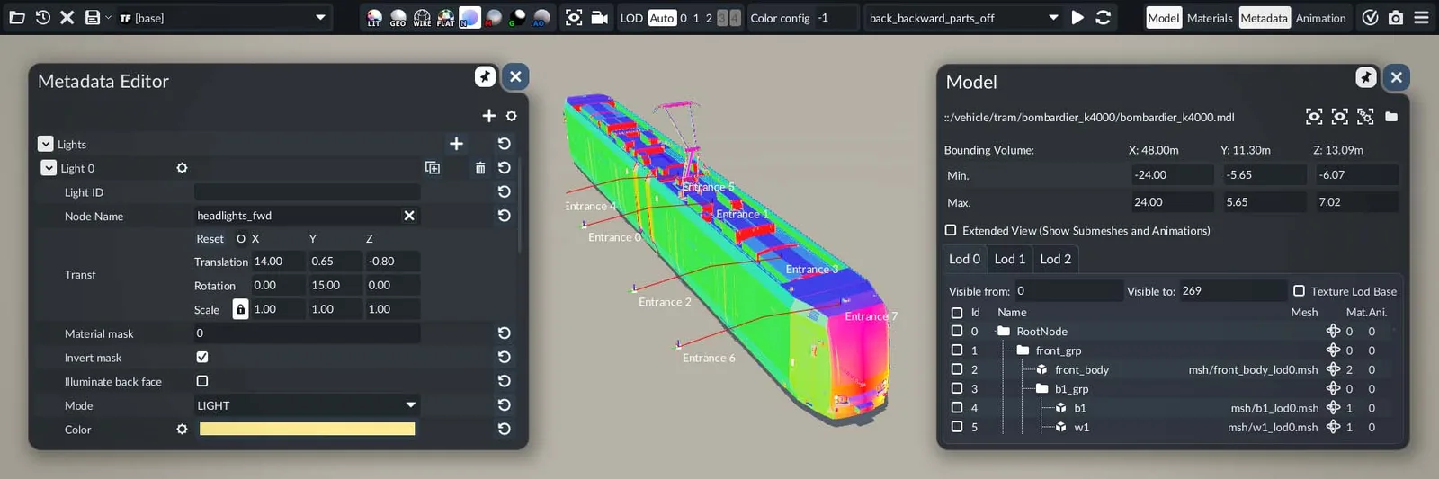 Map editor terrain tools and configuration