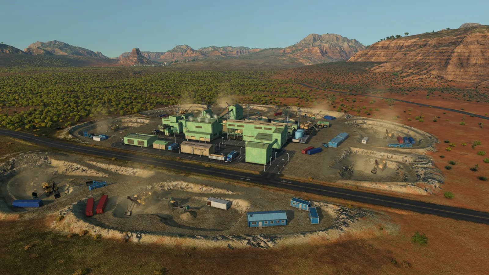Desert industry and extraction complex